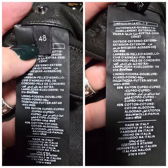 Tom Ford Lambskin Double Breasted Leather Peacoat Jacket Black Italian 48 - Picture 13 of 13